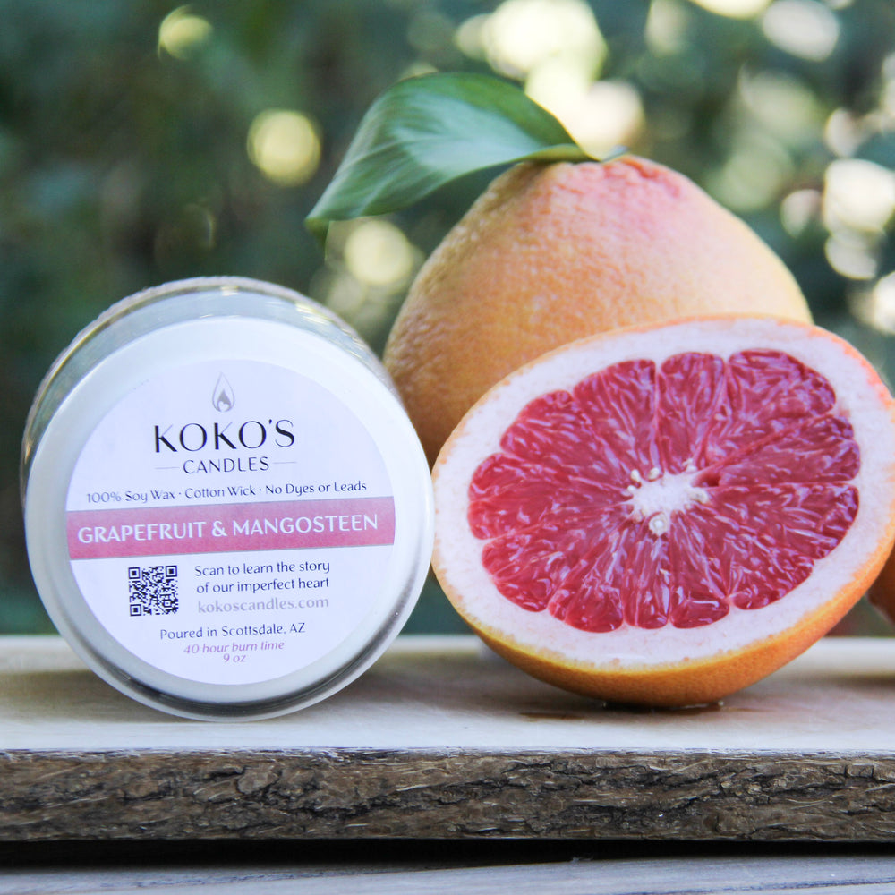 Grapefruit & Mangosteen Candle - Koko's Candles