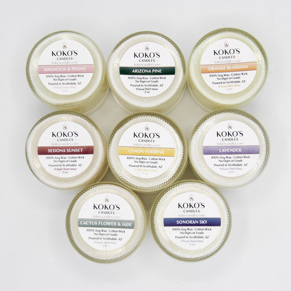 8-Pack Mini Travel Candle Set